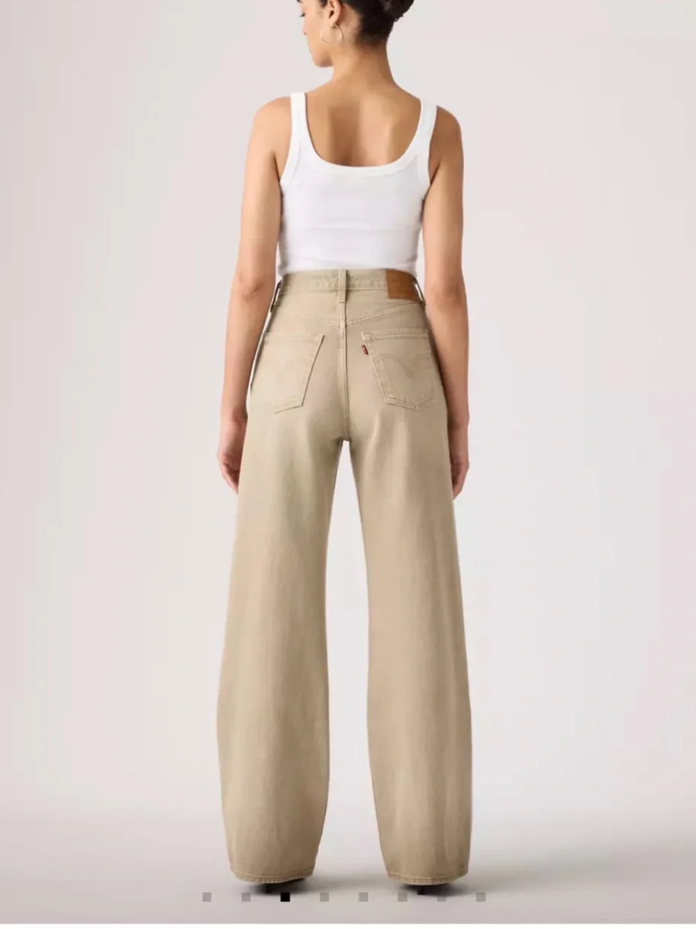Levi’s Ribcage Wide Leg Jeans Scraped Travertine 27x30